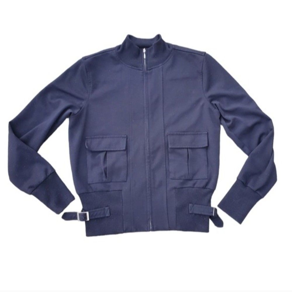Black Apostrophe Zip-Up Jacket